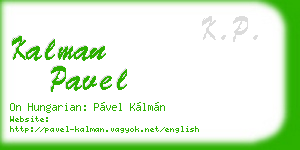 kalman pavel business card
